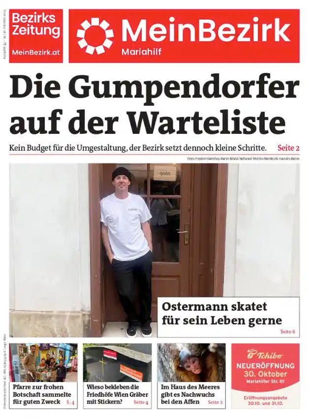 Freedom Skateshop am Cover von Mein Bezirk Mariahilf - Freedom Skateshop