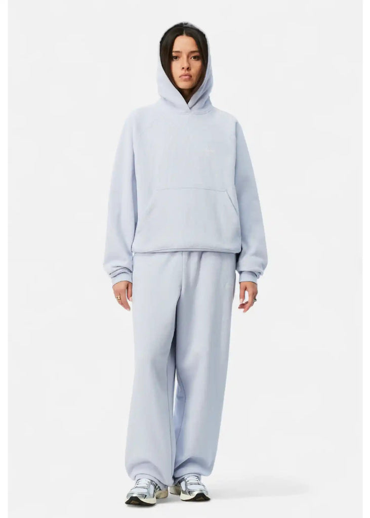 Dime - Dime Cursive Small Logo Hoodie Grey Lavender