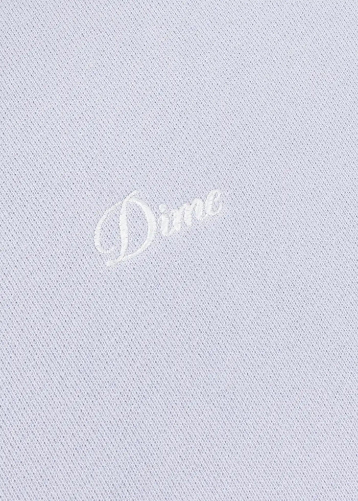 Dime - Dime Cursive Small Logo Hoodie Grey Lavender