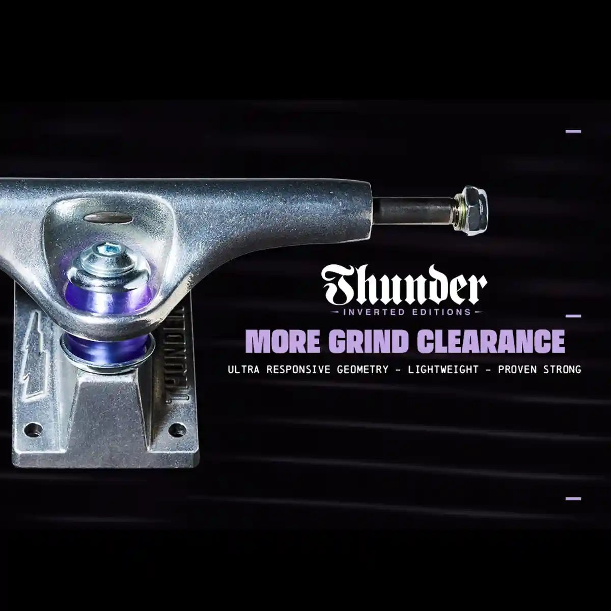 Camion poli Thunder 148 Kingpin inversé – Freedom Skateshop Camion poli Thunder 148 Kingpin inversé – Freedom Skateshop