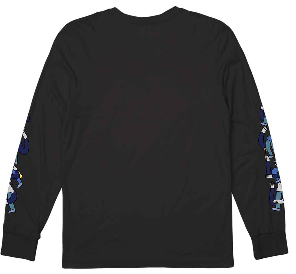 Grizzly Lucas Beaufort Stacked Longsleeve T-Shirt Black  Grizzly   