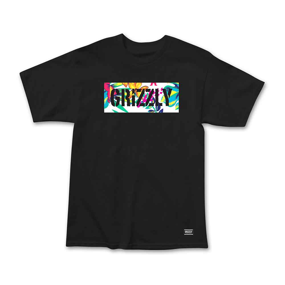 Grizzly Maui Box Logo T-Shirt Black  Grizzly   