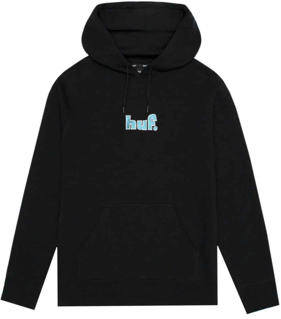 HUF 1993 Logo Hooded Sweatshirt Black  HUF   