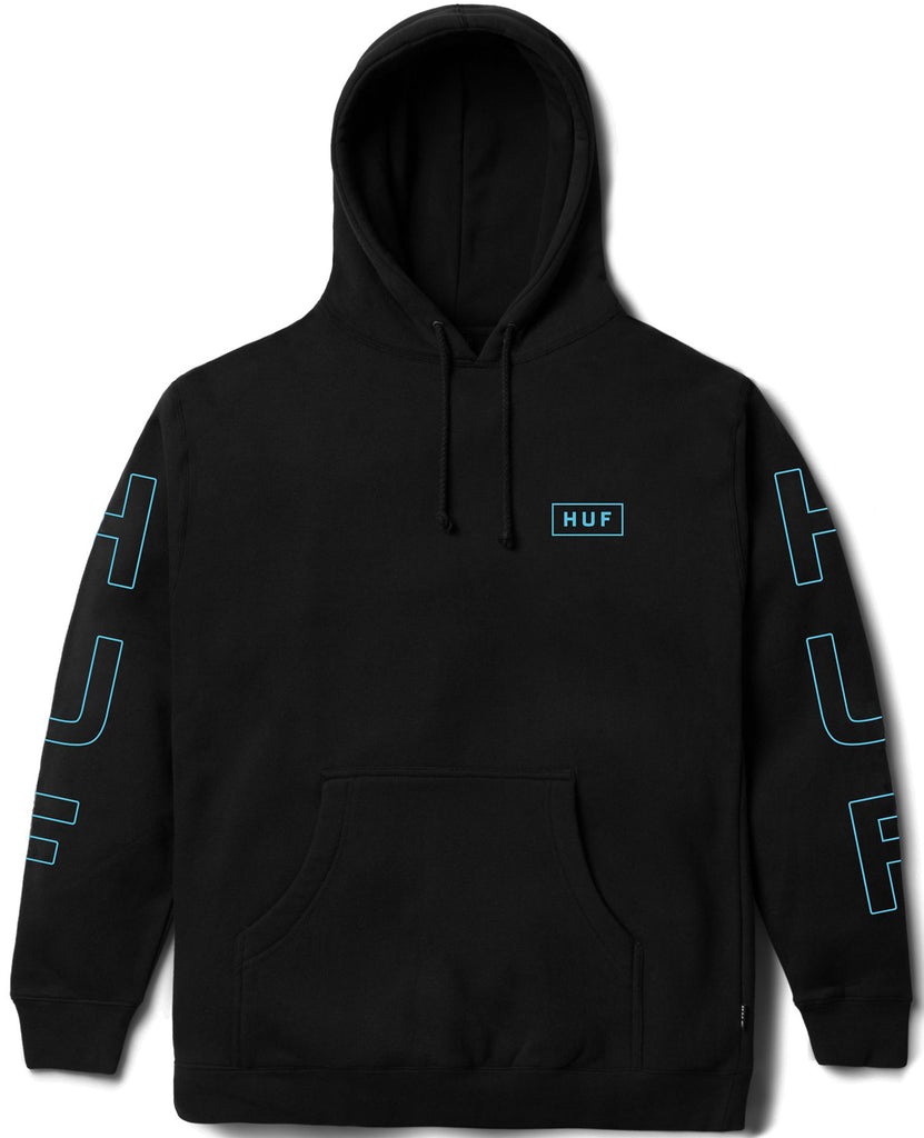 HUF Bar Logo Hood Black  HUF   