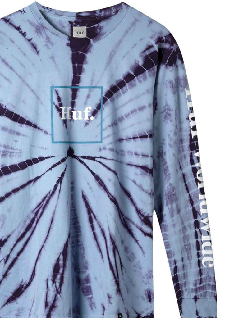 HUF Domestic Tie Dye Longsleeve T-Shirt Purple Velvet  HUF   