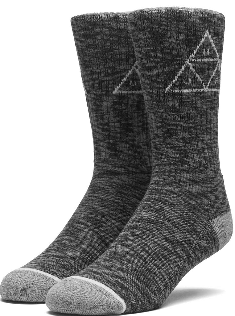 HUF Melange Triple Triangle Socks Black  HUF   