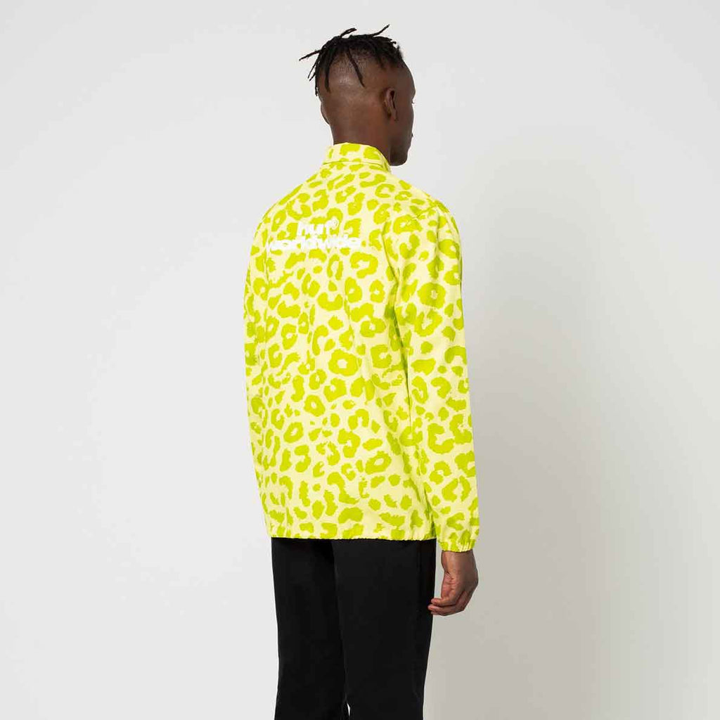 HUF Neo Leopard Coach Jacket Hot Lime  HUF   