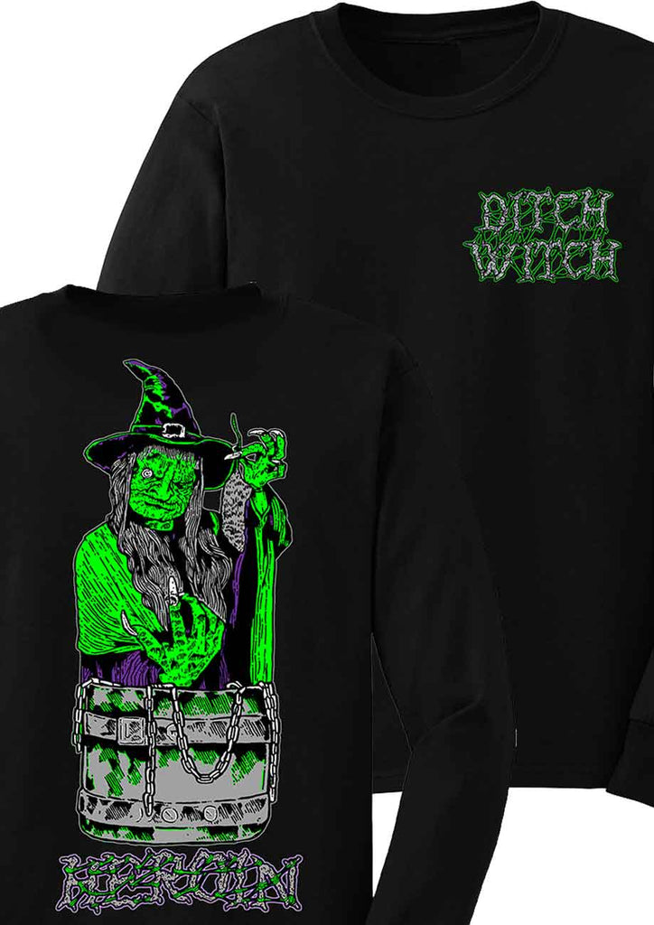 Heroin Ditch Witch 3 Longsleeve T-Shirt Black  Heroin Skateboards   