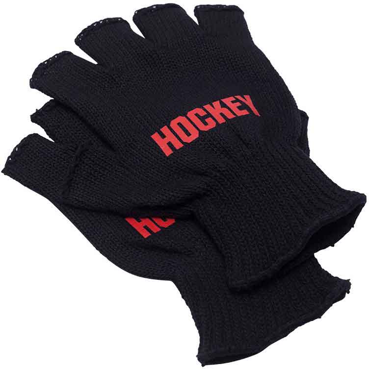 Hockey Fingerless Gloves Black  Hockey   