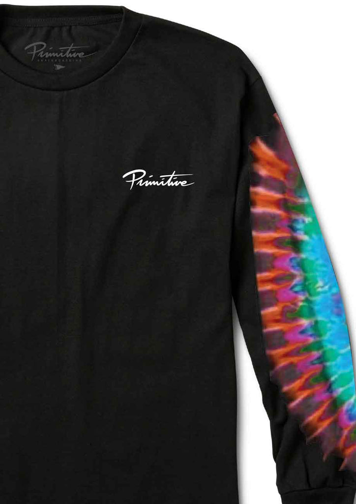 Primitive Mini Nuevo Tie Dye Longsleeve T-Shirt Black  Primitive   