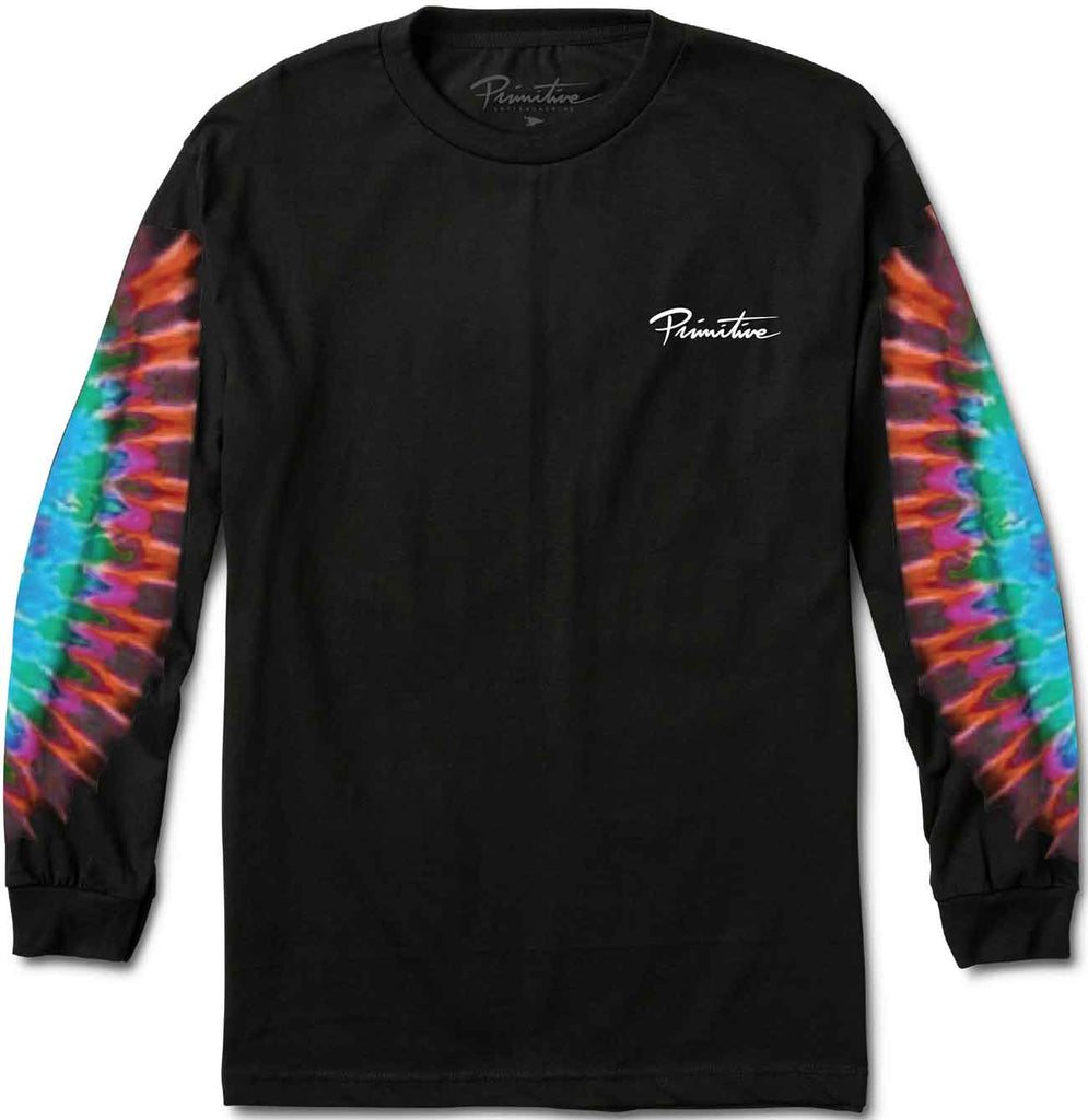 Primitive Mini Nuevo Tie Dye Longsleeve T-Shirt Black  Primitive   