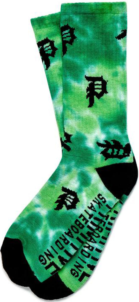 Primitive Scatter P Socks Green Tie Dye  Primitive   