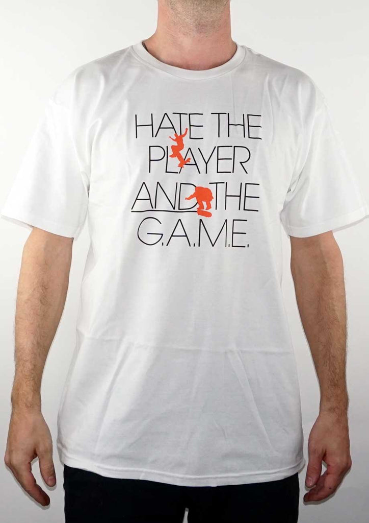 Skate Mental Hate The Player Tee White  Skate Mental   