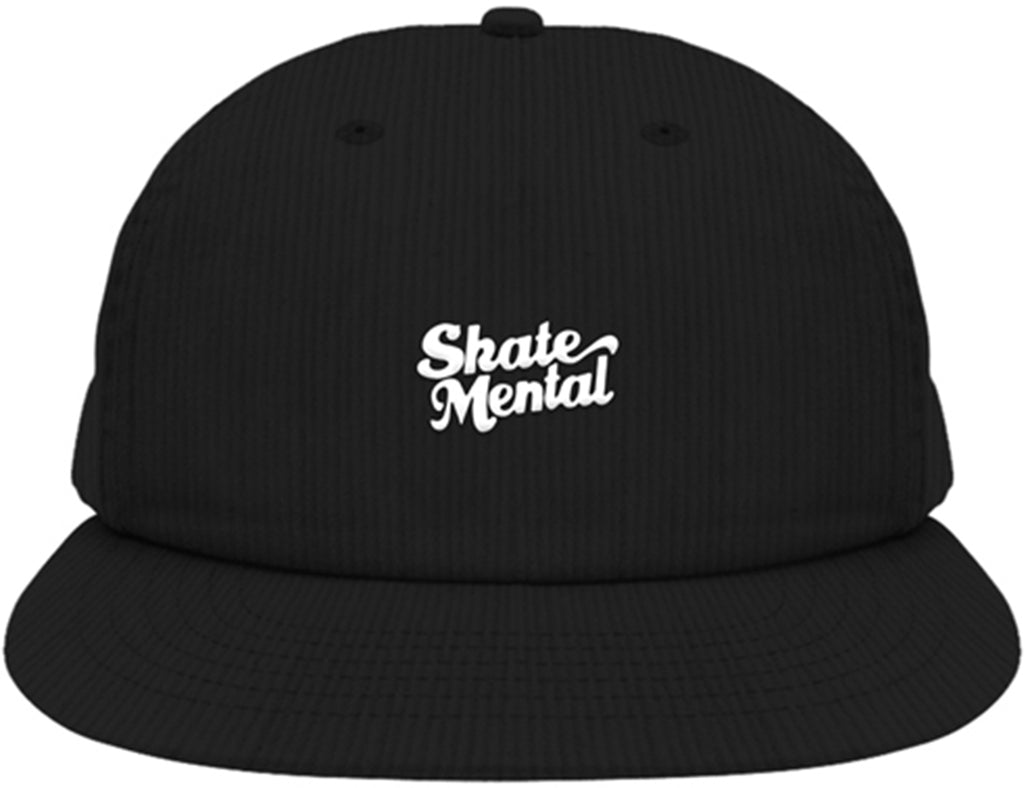 Skate Mental Script Unstructured Hat Black  Skate Mental   