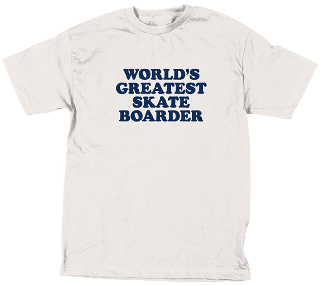 Skate Mental World's Greatest Skateboarder Tee White  Skate Mental   
