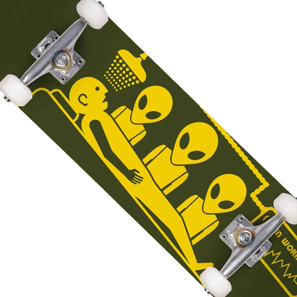 Alien Workshop Abduction 8.25 Complete Skateboard Army Yellow  Alien Workshop   