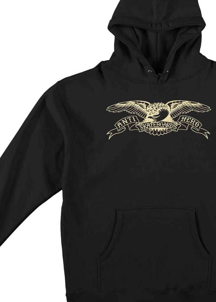 Anti Hero Basic Eagle Hooded Sweatshirt Black Off White  Anti Hero   