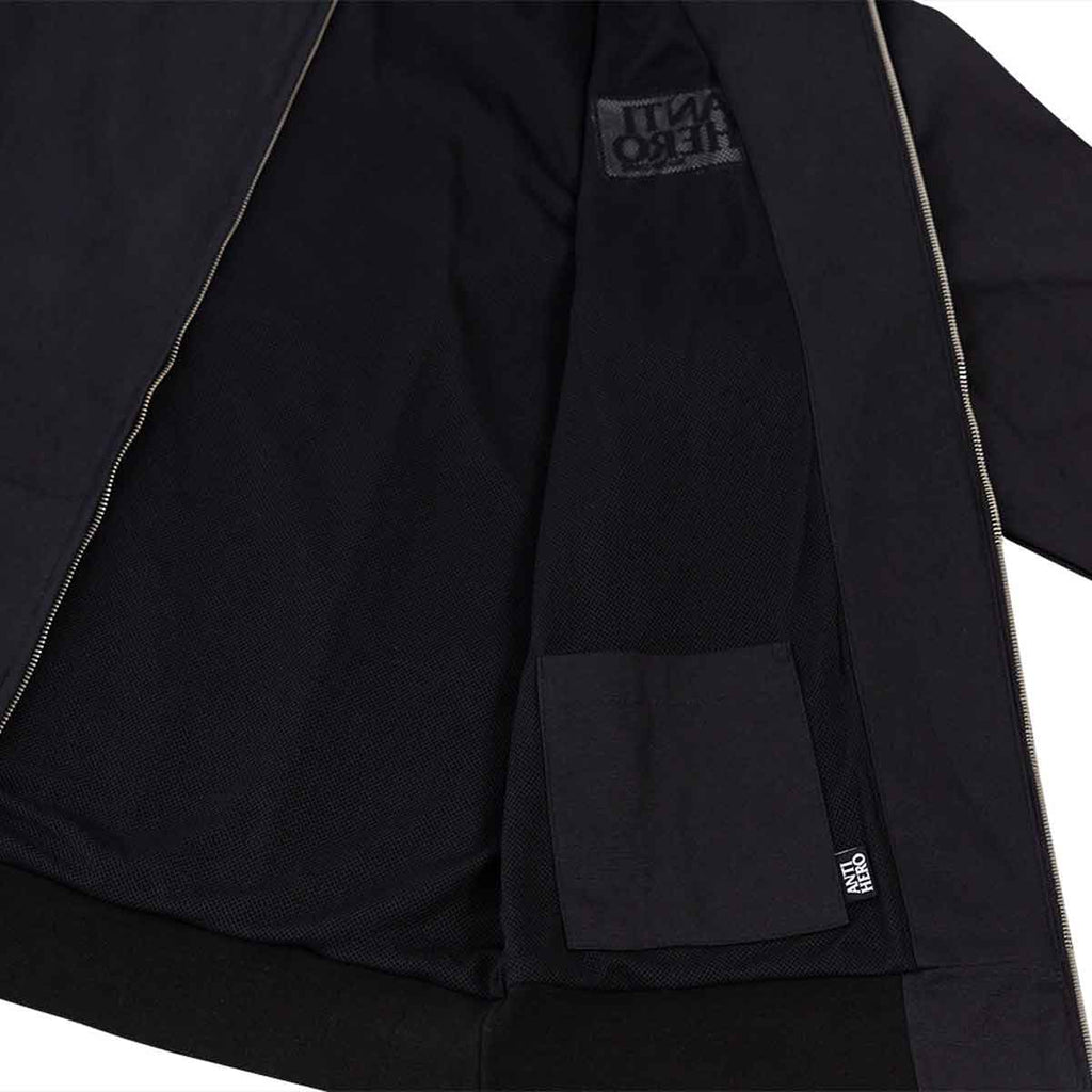 Anti Hero Reserve Hooded Zip Up Jacket Black  Anti Hero   