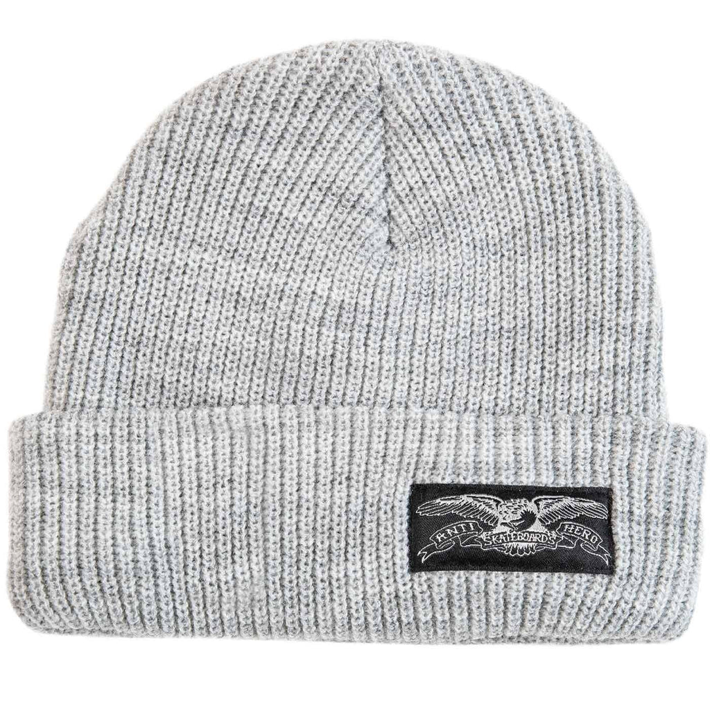 Anti Hero Stock Eagle Label Beanie Heather Grey  Anti Hero   