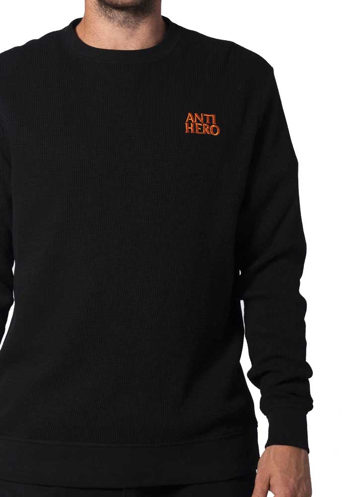 Anto Hero Lil Blackhero Thermal Longsleeve T-Shirt Black  Anti Hero   