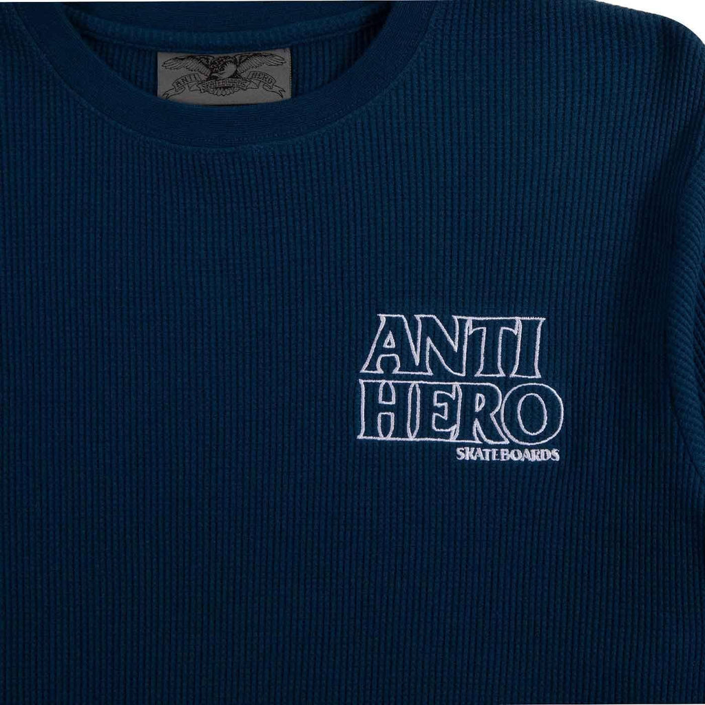 Anto Hero Lil Blackhero Thermal Longsleeve T-Shirt Navy White  Anti Hero   