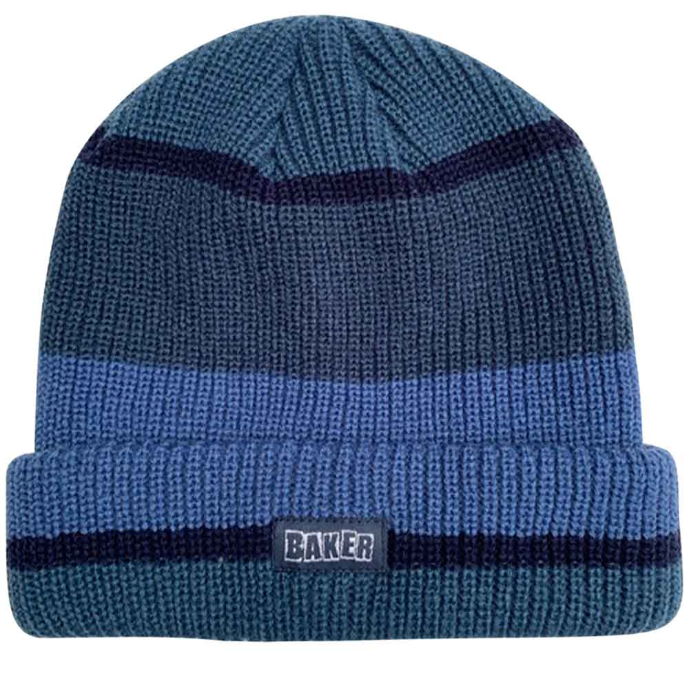 Baker Brand Logo Block Beanie Blue  Baker   