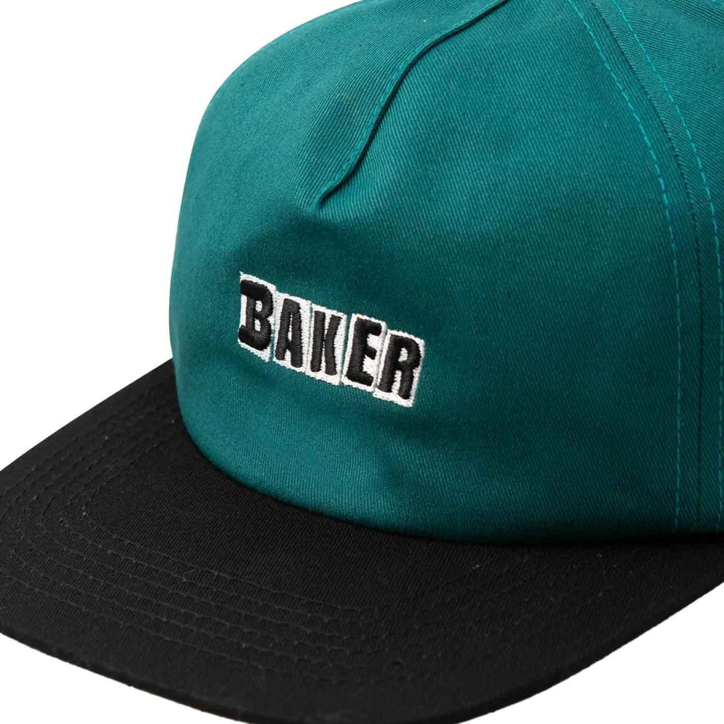 Baker Brand Logo Kappe Schwarz Aqua  Baker   