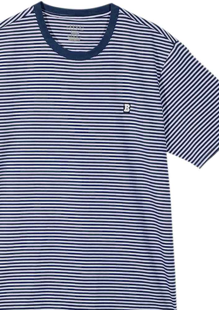 Baker Capital B Striped T-Shirt Blue  Baker   