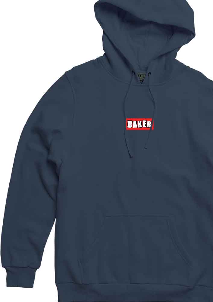 Baker Patch Hooded Sweatshirt Navy  Baker   