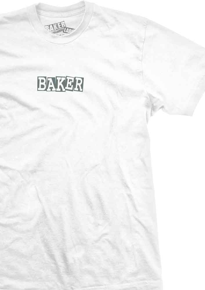 Baker Ribbon T-Shirt White Grey  Baker   