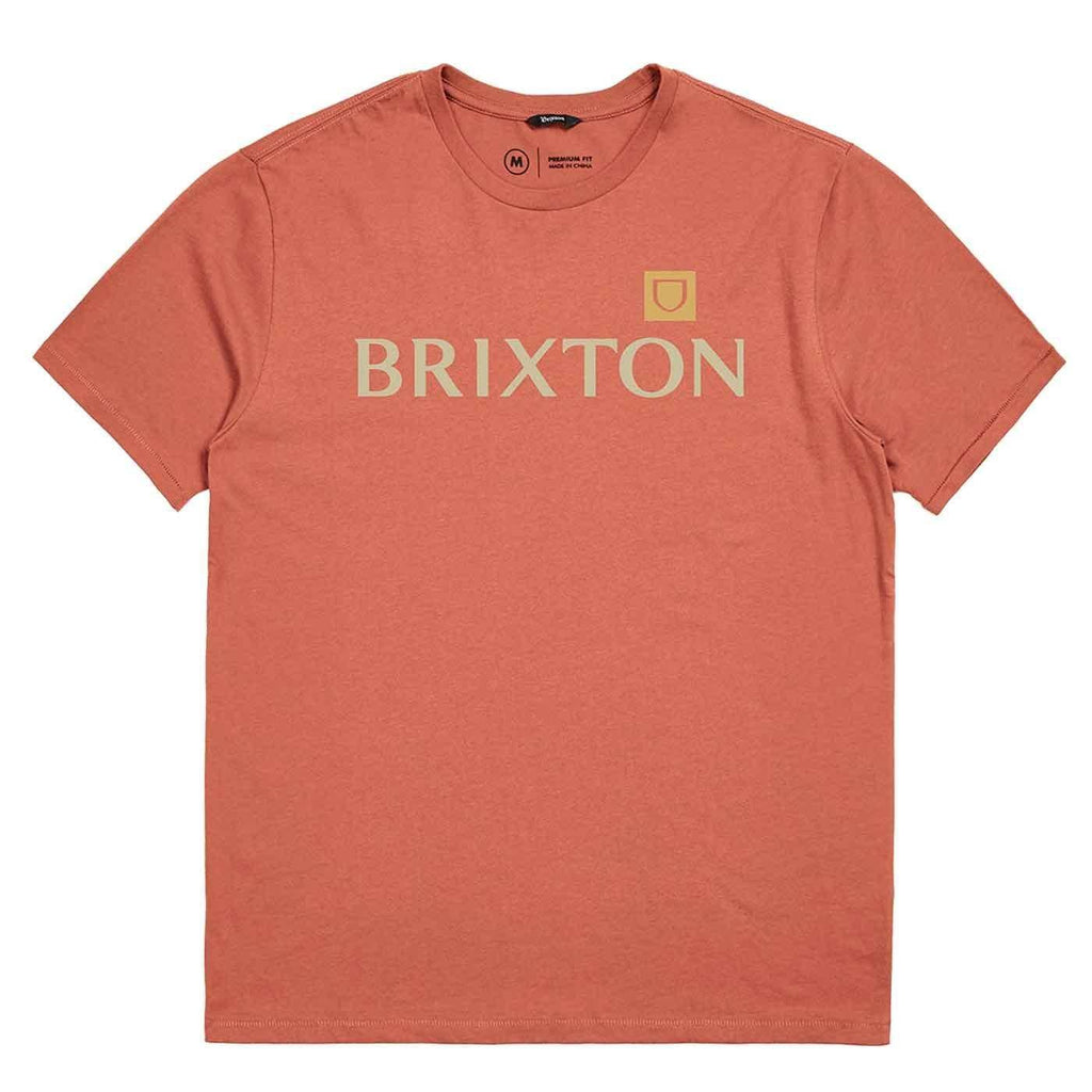 Brixton Alpha Shield T-Shirt Apricot Jam  Brixton   