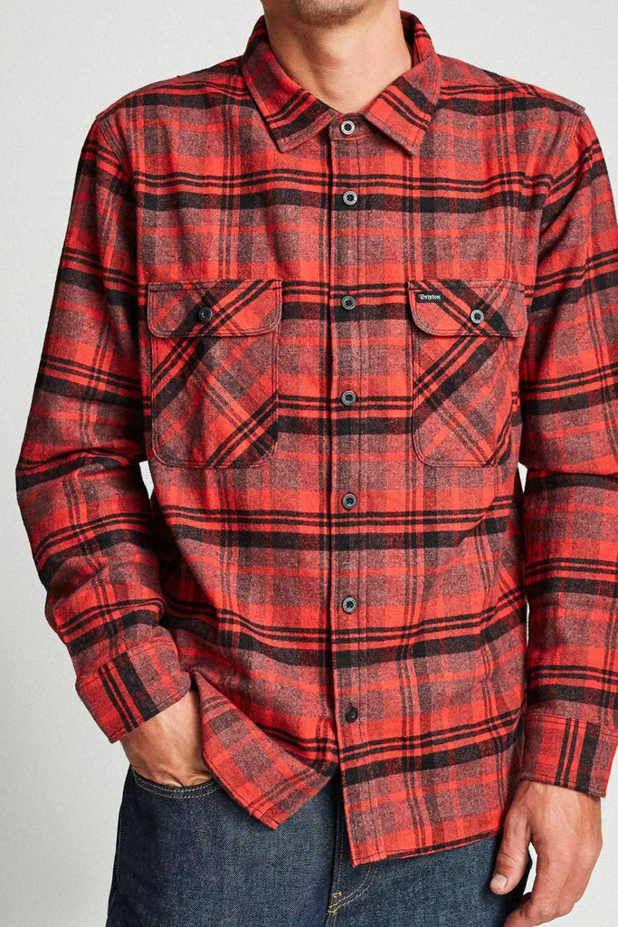 Brixton Archie Flannel Red Black Combo  Brixton   