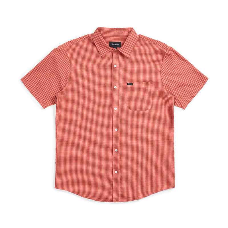 Brixton Charter Plaid Shortsleeve Shirt Cameo  Brixton   