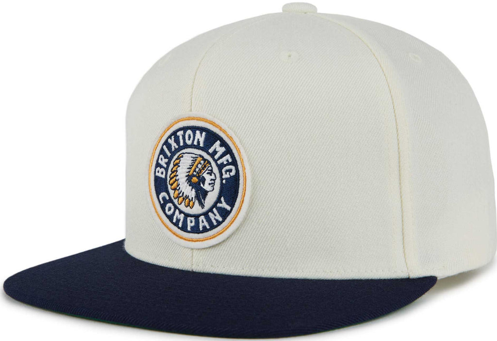 Brixton Rival Snapback White Navy  Brixton   