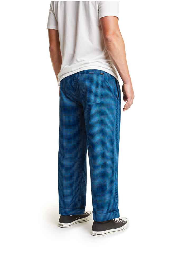 Brixton Steady Pants Royal Blue Gingham  Brixton   