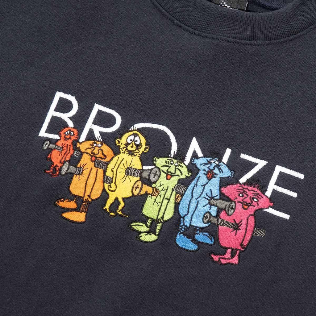 Bronze Bolt Boys Embroidered Crewneck Sweatshirt Navy  Bronze 56K   