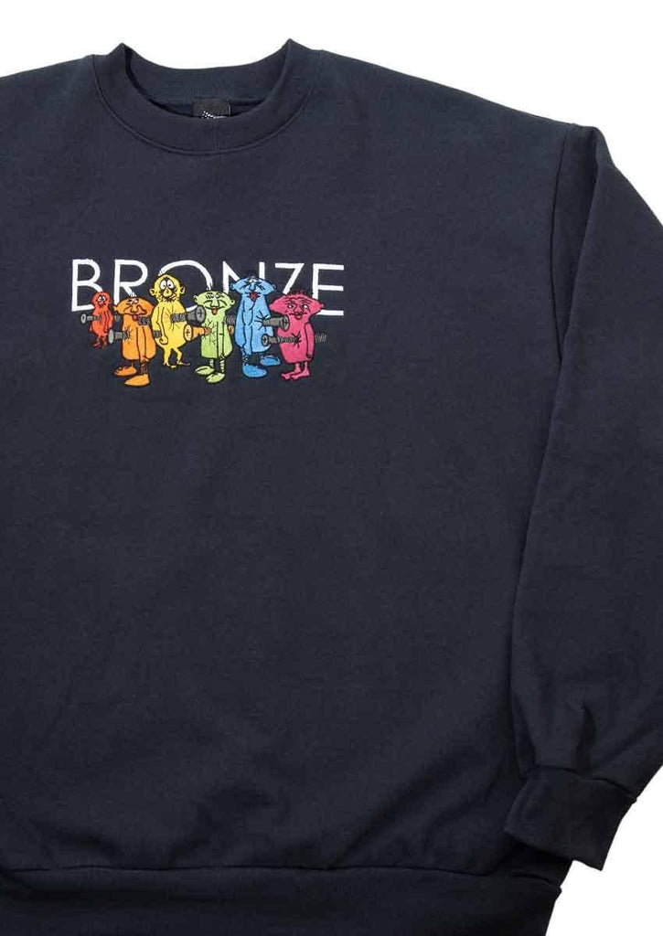 Bronze Bolt Boys Embroidered Crewneck Sweatshirt Navy  Bronze 56K   