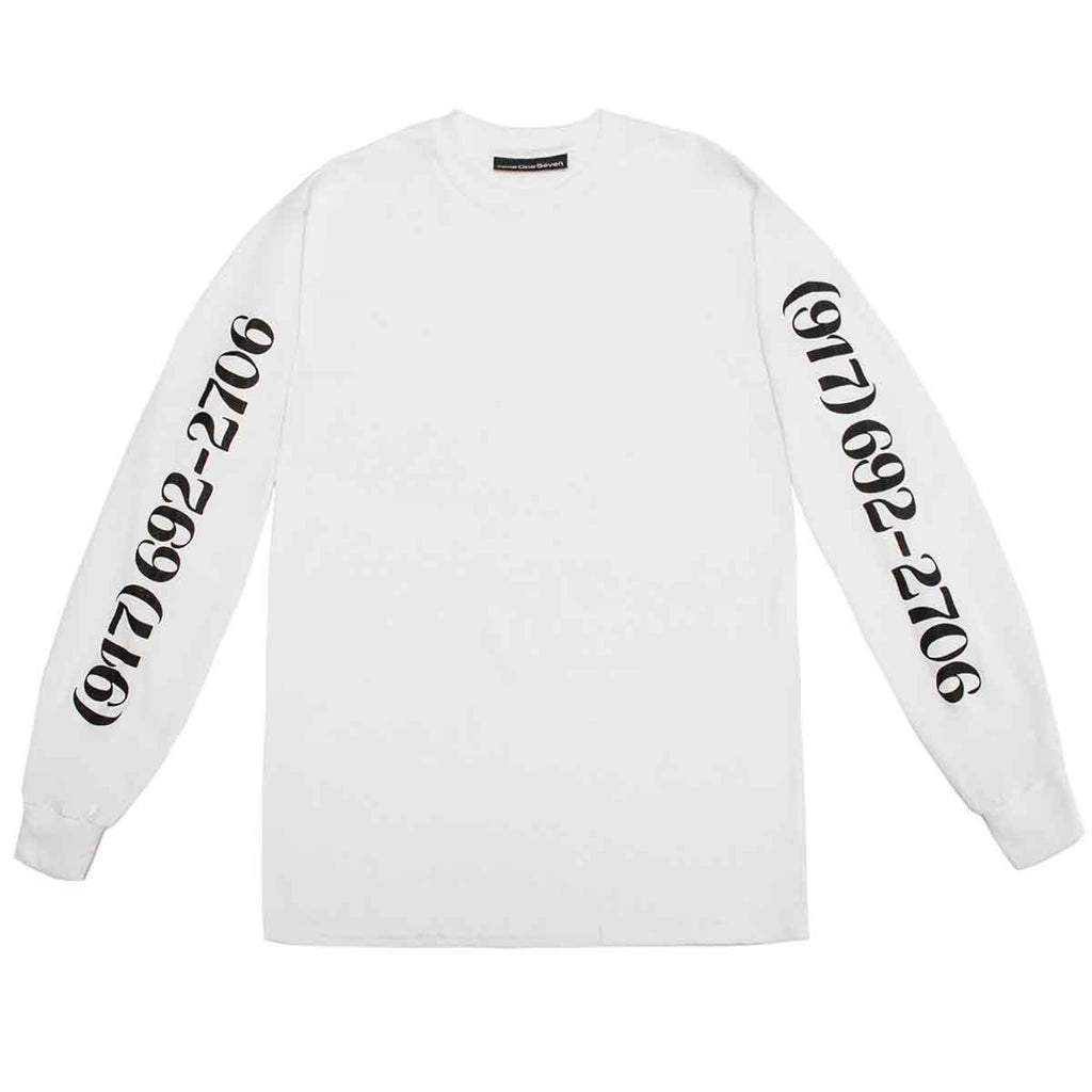 Call Me 917 Dialtone Longsleeve T-Shirt White  Call Me 917   