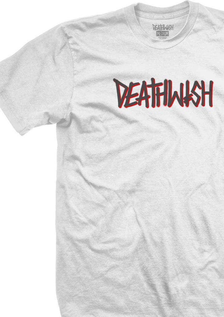 Deathwish Deathspray T-Shirt White Grey  Deathwish   