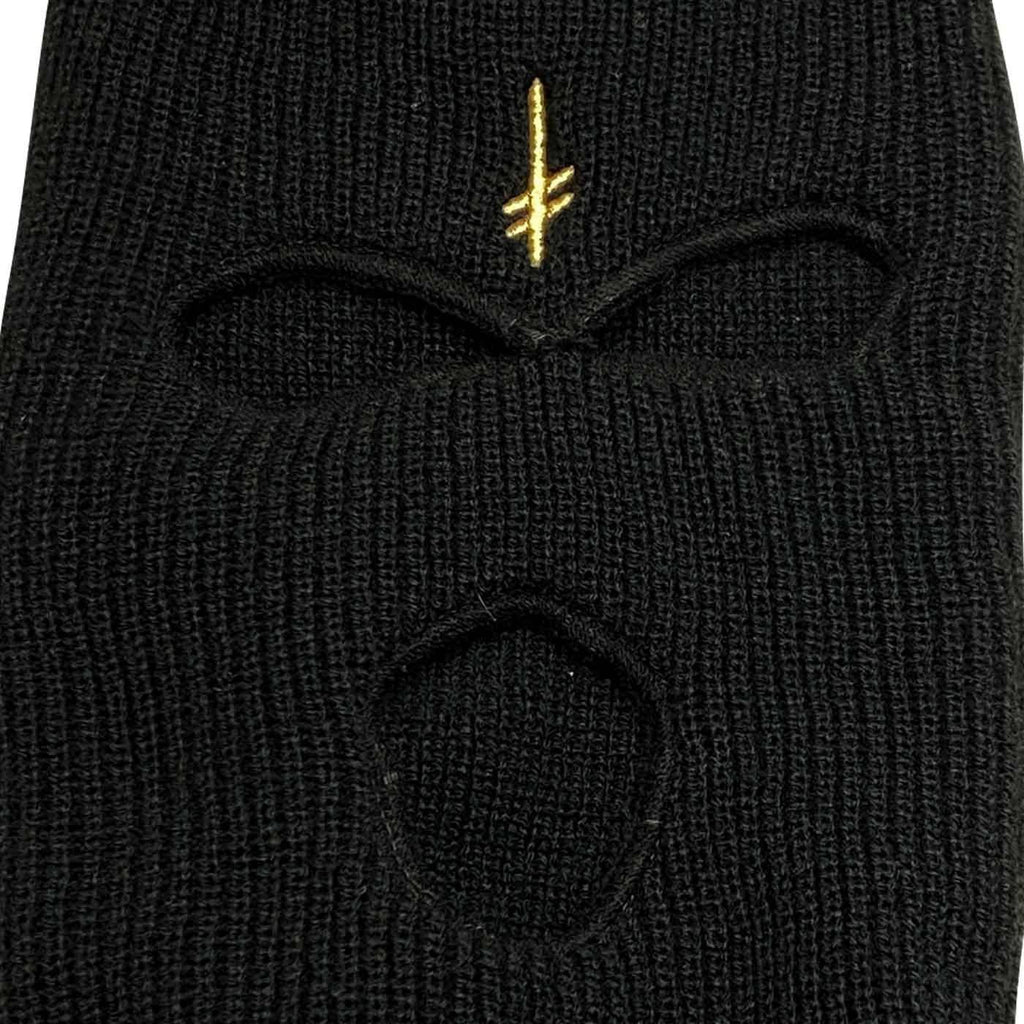 Deathwish Gang Logo Ski Mask Black Gold  Deathwish   