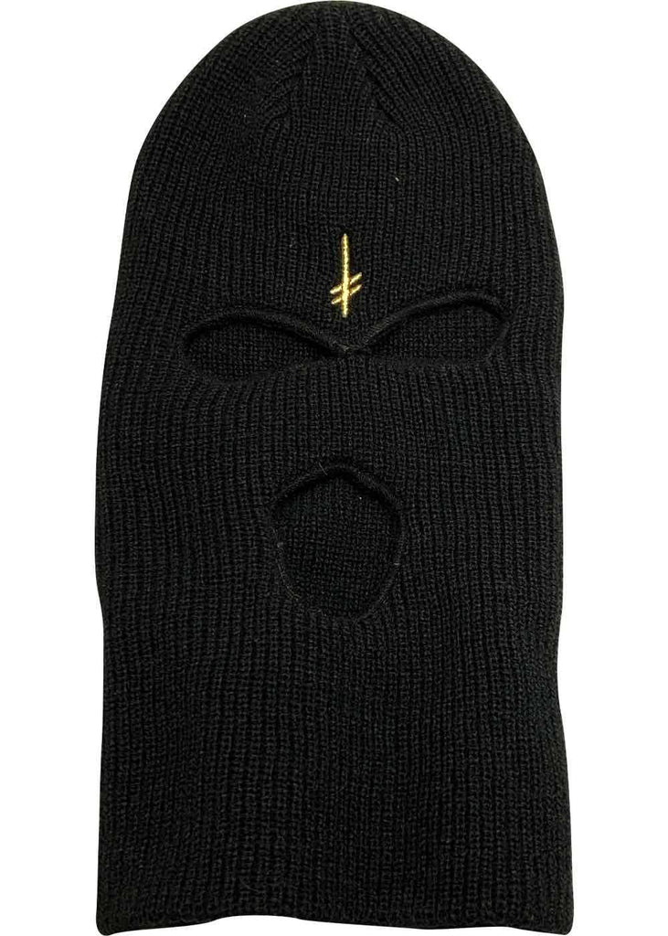 Deathwish Gang Logo Ski Mask Black Gold  Deathwish   