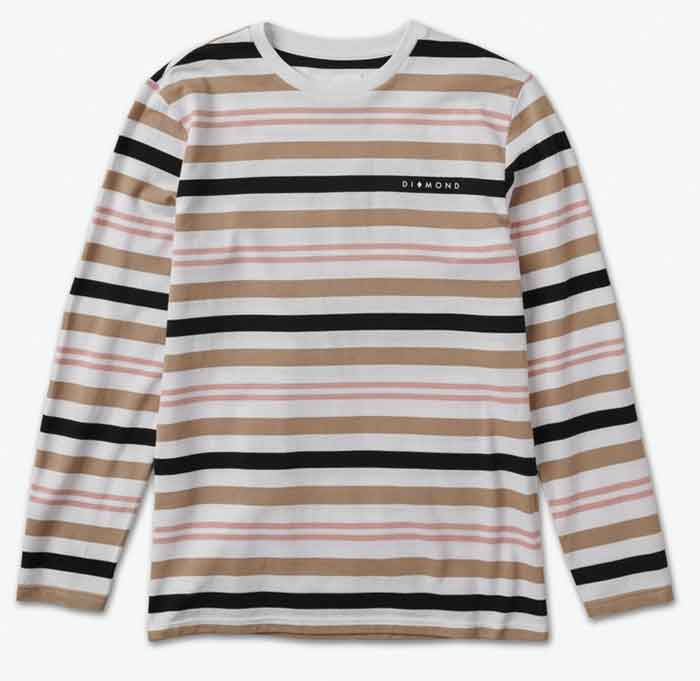 Diamond Marquise Longsleeve Shirt White  Diamond Supply Co   