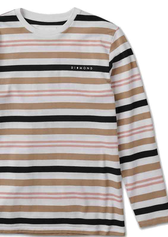 Diamond Marquise Longsleeve Shirt White  Diamond Supply Co   