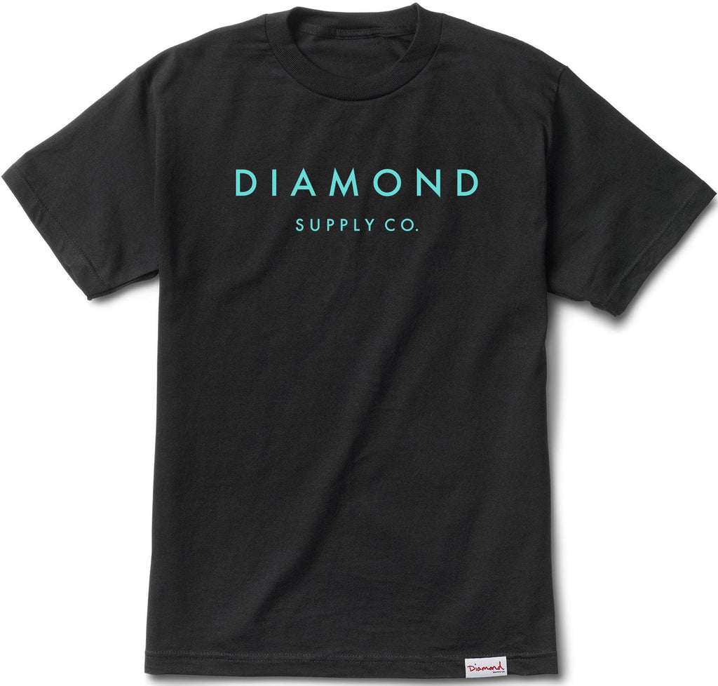 Diamond Stone Cut Tee Black  Diamond Supply Co   