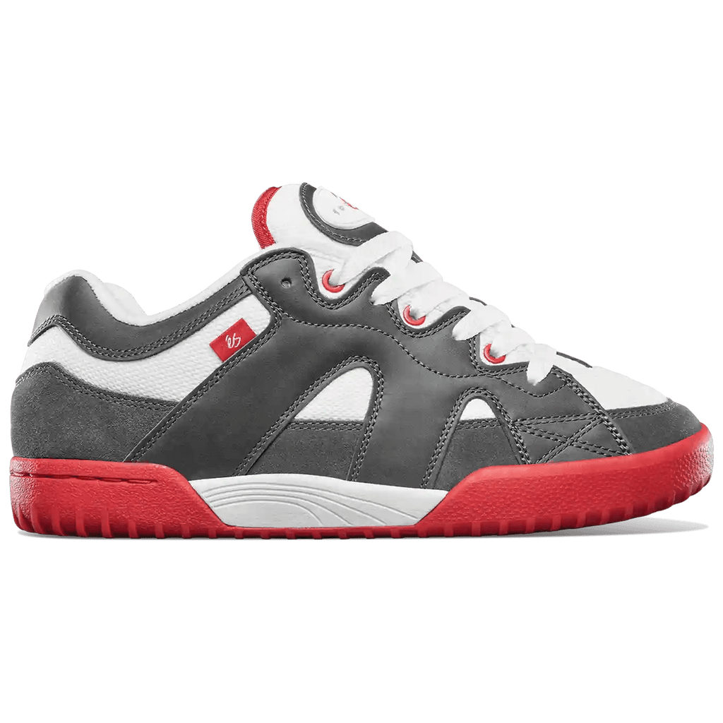 éS One Nine 7 Skateschuh White Grey Red  eS   
