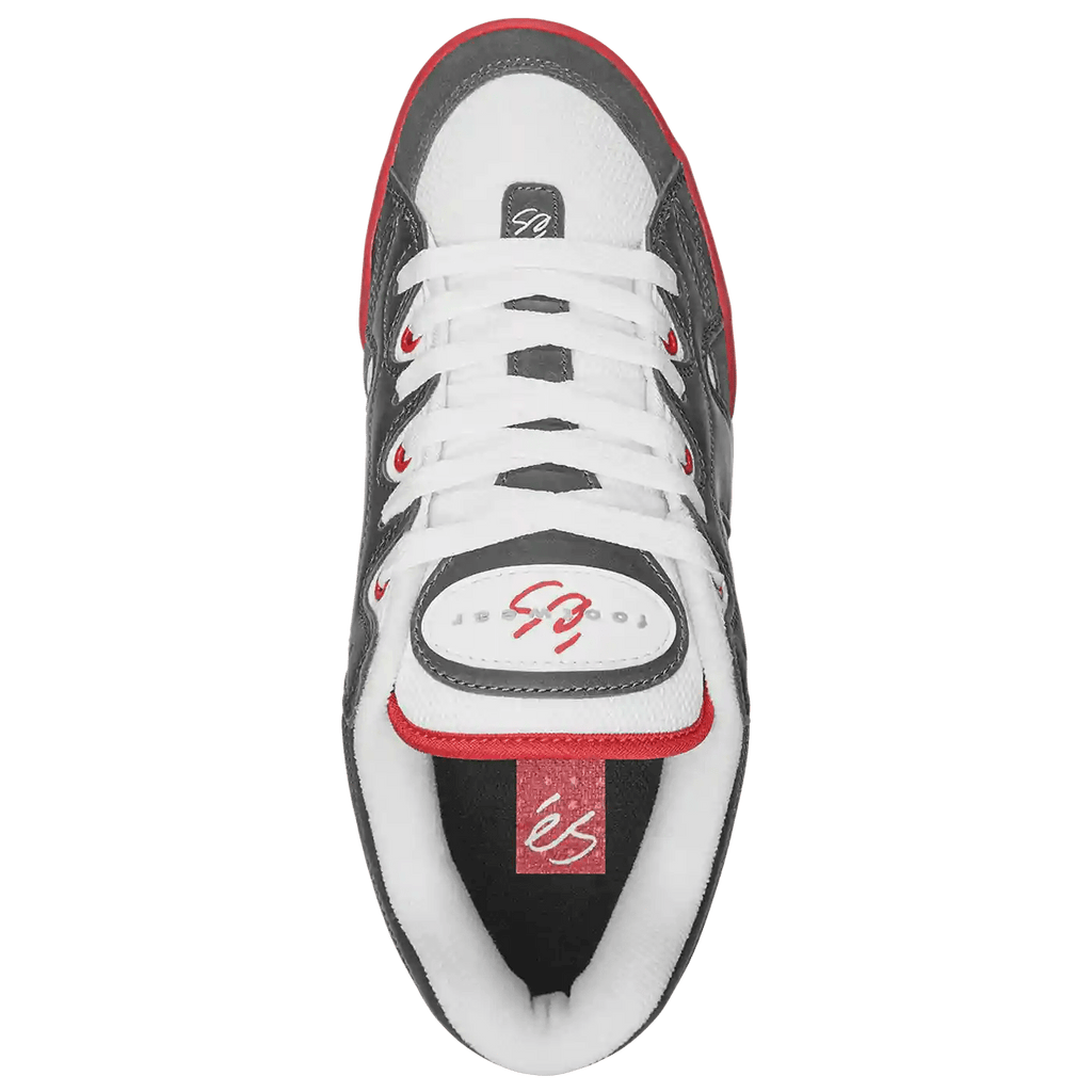 éS One Nine 7 Skateschuh White Grey Red  eS   