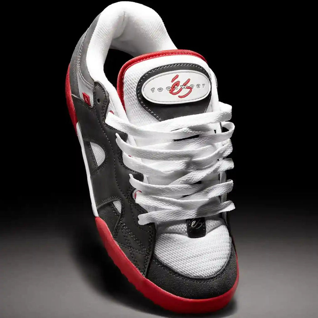 éS One Nine 7 Skateschuh White Grey Red  eS   