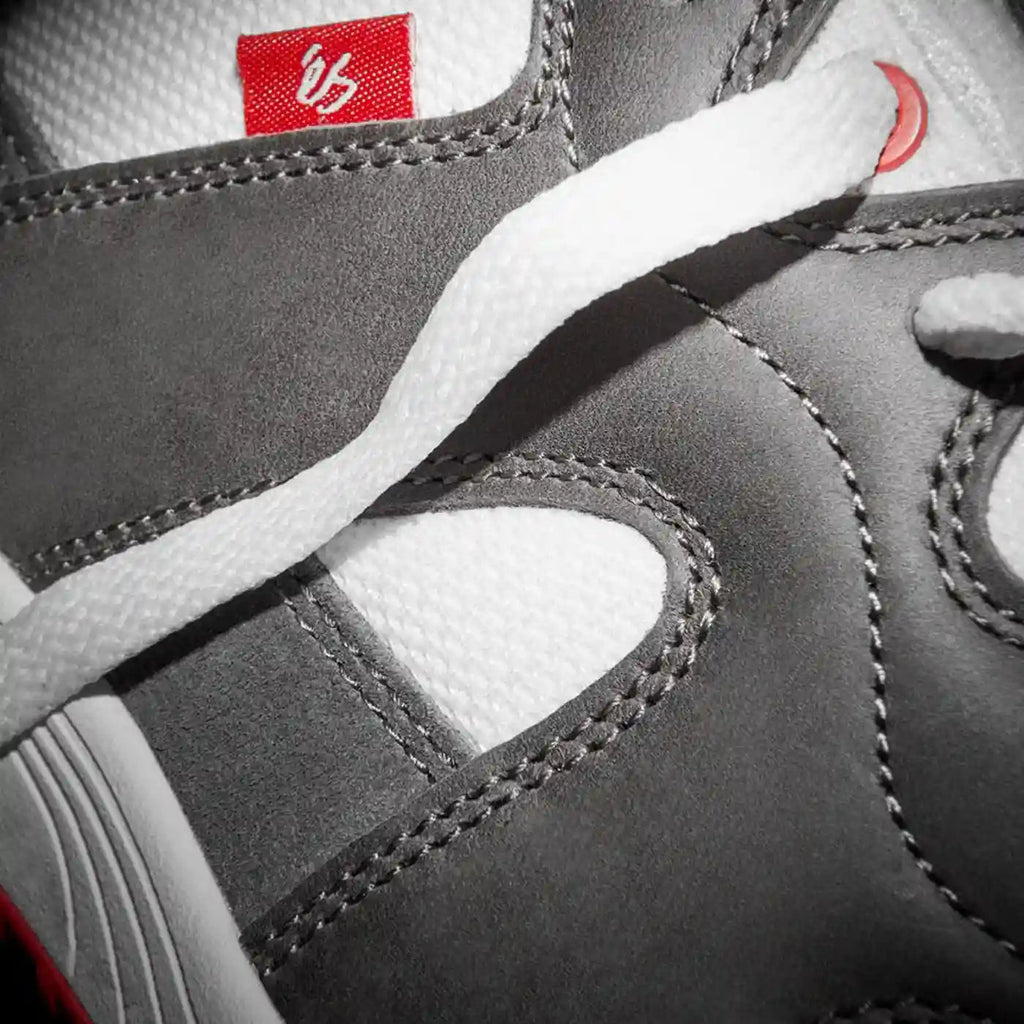 éS One Nine 7 Skateschuh White Grey Red  eS   