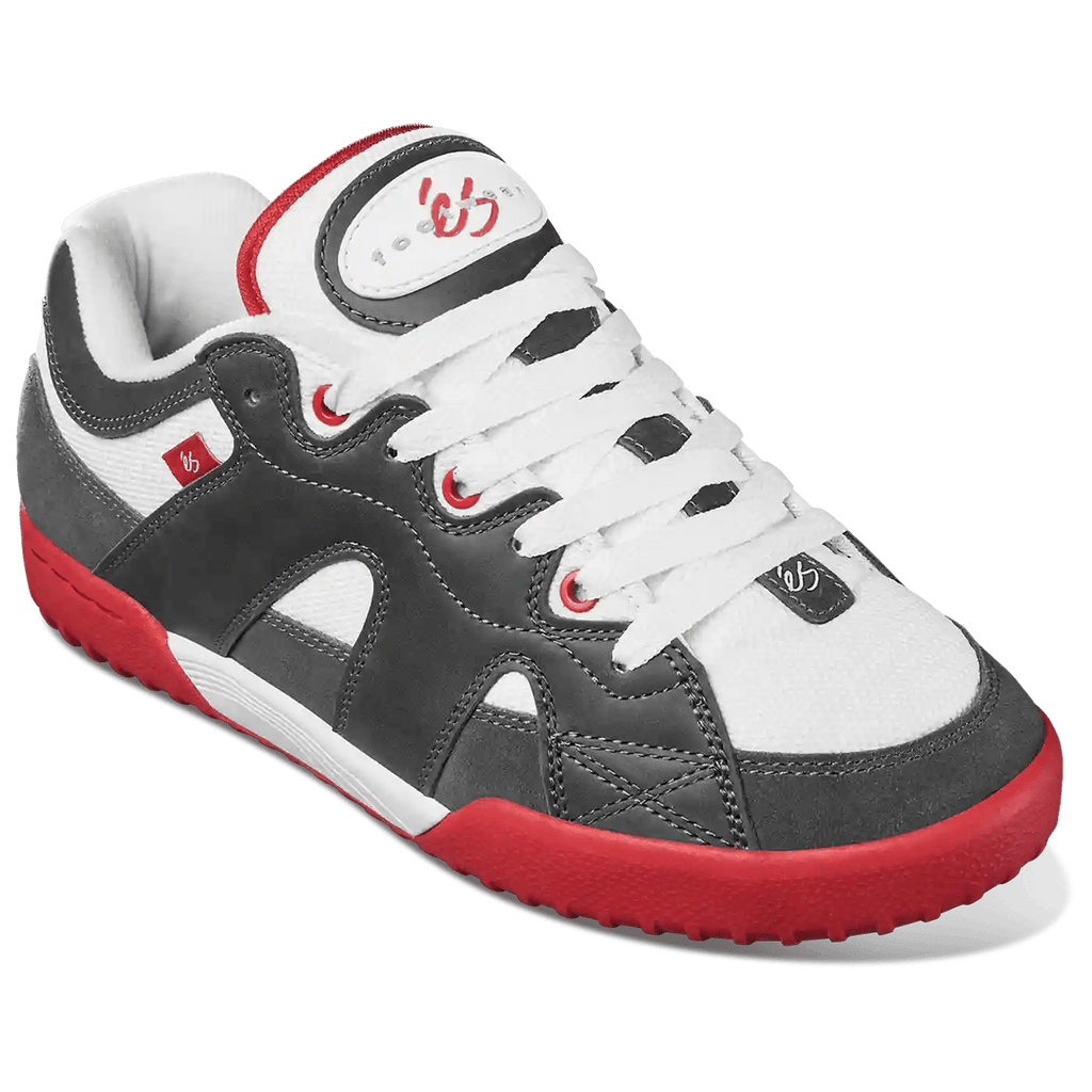 éS One Nine 7 Skateschuh White Grey Red  eS   