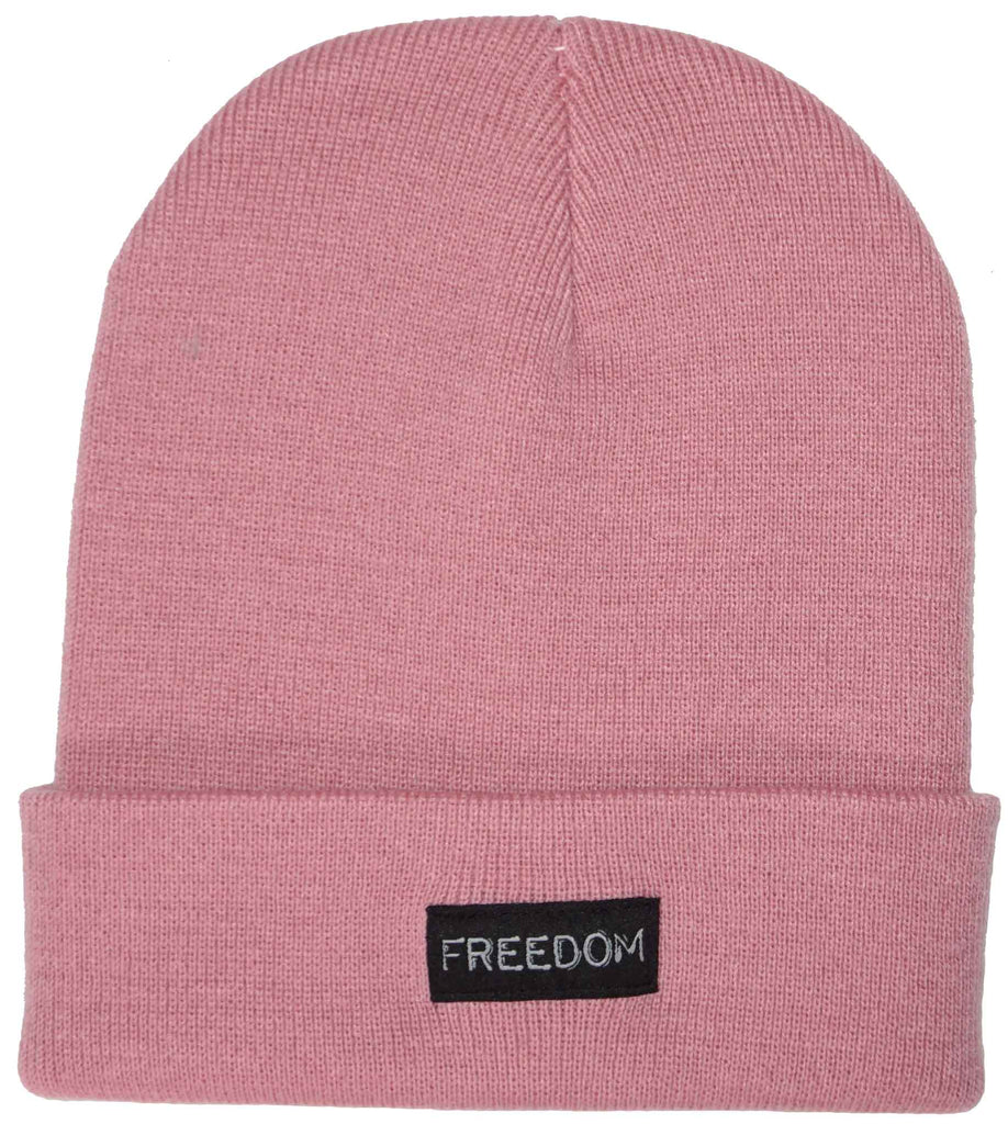 Freedom Label Beanie Dusky Pink  Freedom   